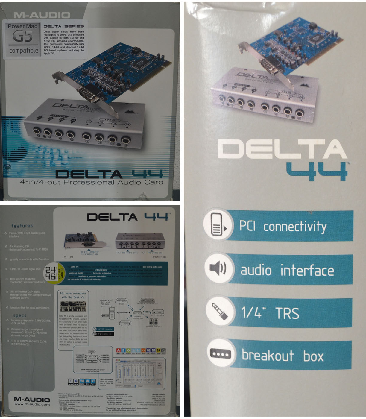 M-Audio Delta 44 Studio Pack - 4 Canales in y 4 Canales out